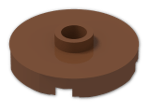 LEGO® Brick: Plate 2 x 2 Round with 1 Centre Stud 18674 | Color: Reddish Brown