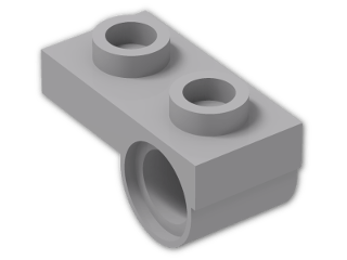LEGO® Stein: Plate 1 x 2 with Offset Peghole on Underside 18677 | Farbe: Medium Stone Grey