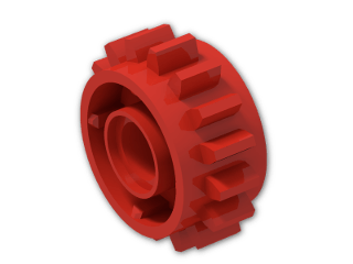 LEGO® Brick: Technic Gear 16 Tooth with Clutch on Both Sides 18946 | Color: Bright Red