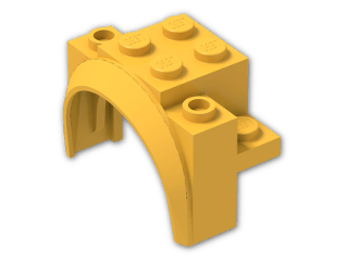 LEGO® Brick: Car Mudguard 4 x 2.5 x 2.333 18974 | Color: Flame Yellowish Orange