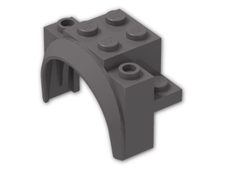 LEGO® Brick: Car Mudguard 4 x 2.5 x 2.333 18974 | Color: Dark Stone Grey
