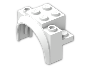 LEGO® Brick: Car Mudguard 4 x 2.5 x 2.333 18974 | Color: White