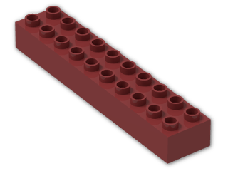 LEGO® Brick: Duplo Brick 2 x 10 2291 | Color: New Dark Red