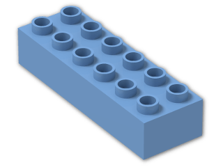 LEGO® Brick: Duplo Brick 2 x 6 2300 | Color: Medium Blue