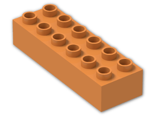 LEGO® Stein: Duplo Brick 2 x 6 2300 | Farbe: Bright Orange