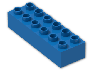 LEGO® Stein: Duplo Brick 2 x 6 2300 | Farbe: Bright Blue