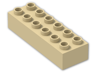 LEGO® Stein: Duplo Brick 2 x 6 2300 | Farbe: Brick Yellow