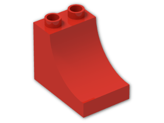 LEGO® Brick: Duplo Brick 2 x 3 x 2 with Inside Curve 2301 | Color: Bright Red
