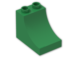 LEGO® Brick: Duplo Brick 2 x 3 x 2 with Inside Curve 2301 | Color: Dark Green