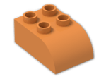 LEGO® Stein: Duplo Brick 2 x 3 with Curved Top 2302 | Farbe: Bright Orange