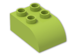 LEGO® Brick: Duplo Brick 2 x 3 with Curved Top 2302 | Color: Bright Yellowish Green