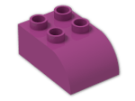 LEGO® Brick: Duplo Brick 2 x 3 with Curved Top 2302 | Color: Bright Reddish Violet