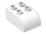 LEGO® Brick: Duplo Brick 2 x 3 with Curved Top 2302 | Color: White