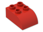 LEGO® Brick: Duplo Brick 2 x 3 with Curved Top 2302 | Color: Bright Red