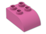 LEGO® Stein: Duplo Brick 2 x 3 with Curved Top 2302 | Farbe: Bright Purple