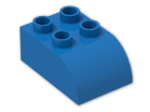 LEGO® Brick: Duplo Brick 2 x 3 with Curved Top 2302 | Color: Bright Blue