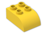 LEGO® Brick: Duplo Brick 2 x 3 with Curved Top 2302 | Color: Bright Yellow