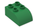 LEGO® Brick: Duplo Brick 2 x 3 with Curved Top 2302 | Color: Dark Green