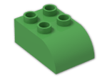 LEGO® Brick: Duplo Brick 2 x 3 with Curved Top 2302 | Color: Bright Green