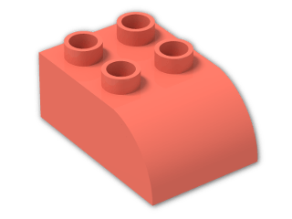 LEGO® Brick: Duplo Brick 2 x 3 with Curved Top 2302 | Color: Brick Red