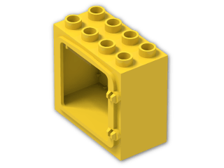 LEGO® Brick: Duplo Door Frame 2 x 4 x 3 with Raised Door Outline 2332 | Color: Bright Yellow