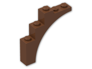 LEGO® Brick: Arch 1 x 5 x 4 2339 | Color: Reddish Brown