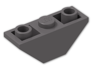 LEGO® Brick: Slope Brick 45 3 x 1 Inverted Double 2341 | Color: Dark Stone Grey