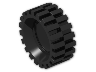 LEGO® Stein: Tyre 12/ 50 x 16 Offset Tread 2346 | Farbe: Black