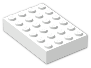 LEGO® Stein: Brick 4 x 6 2356 | Farbe: White
