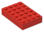 LEGO® Brick: Brick 4 x 6 2356 | Color: Bright Red