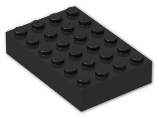 LEGO® Stein: Brick 4 x 6 2356 | Farbe: Black