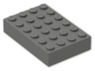 LEGO® Brick: Brick 4 x 6 2356 | Color: Dark Grey