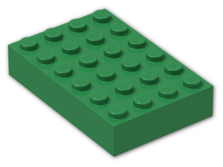 LEGO® Stein: Brick 4 x 6 2356 | Farbe: Dark Green