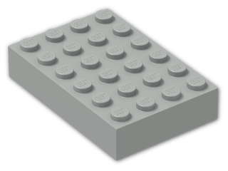 LEGO® Brick: Brick 4 x 6 2356 | Color: Grey