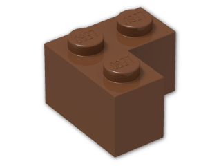 LEGO® Brick: Brick 2 x 2 Corner 2357 | Color: Reddish Brown