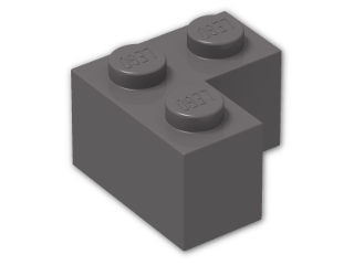 LEGO® Brick: Brick 2 x 2 Corner 2357 | Color: Dark Stone Grey