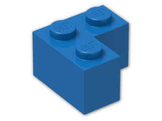 LEGO® Brick: Brick 2 x 2 Corner 2357 | Color: Bright Blue