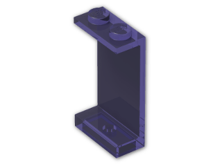 LEGO® Brick: Panel 1 x 2 x 3 with Solid Studs 2362a | Color: Transparent Bright Bluish Violet