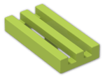 LEGO® Brick: Tile 1 x 2 Grille with Groove 2412b | Color: Bright Yellowish Green