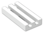 LEGO® Brick: Tile 1 x 2 Grille with Groove 2412b | Color: White