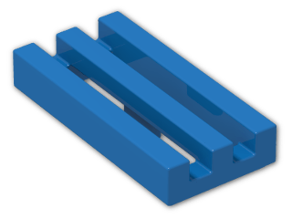 LEGO® Stein: Tile 1 x 2 Grille with Groove 2412b | Farbe: Bright Blue