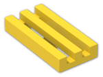 LEGO® Brick: Tile 1 x 2 Grille with Groove 2412b | Color: Bright Yellow