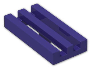 LEGO® Brick: Tile 1 x 2 Grille with Groove 2412b | Color: Medium Lilac