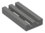 LEGO® Brick: Tile 1 x 2 Grille with Groove 2412b | Color: Dark Grey