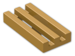 LEGO® Brick: Tile 1 x 2 Grille with Groove 2412b | Color: Warm Gold