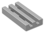 LEGO® Brick: Tile 1 x 2 Grille with Groove 2412b | Color: Silver Metallic