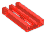 LEGO® Brick: Tile 1 x 2 Grille with Groove 2412b | Color: Transparent Fluorescent Reddish Orange