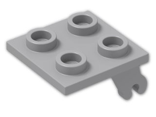 LEGO® Stein: Plate 2 x 2 with Wheel Holder Plane 2415 | Farbe: Medium Stone Grey