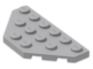 LEGO® Stein: Plate 3 x 6 without Corners 2419 | Farbe: Medium Stone Grey