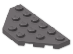 LEGO® Brick: Plate 3 x 6 without Corners 2419 | Color: Dark Stone Grey